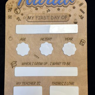 Personalized Wooden Back-to-School Sign – Reusable First & Last Day Photo Prop